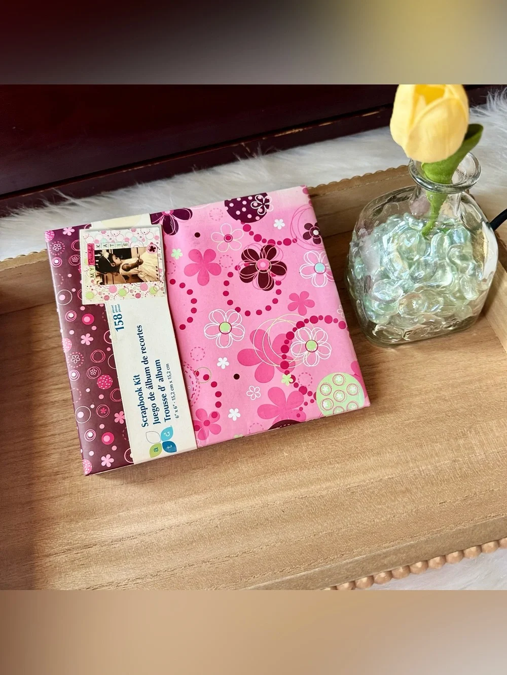 Momenta ATD 6x6 Scrapbook Album Kit Bundle Floral Butterfly Paper Craft Set